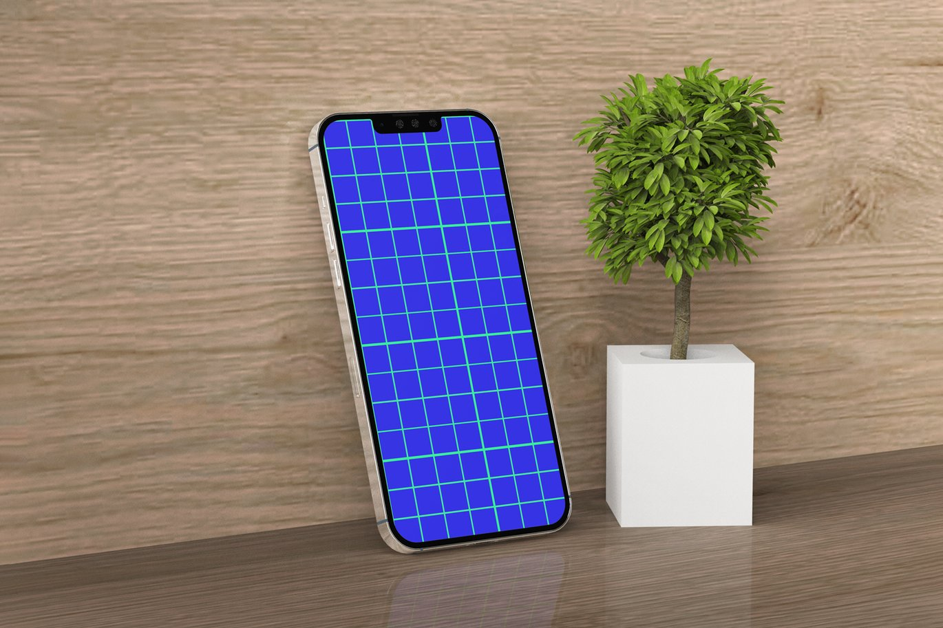 图片[2]-Smartphone Mockup with Realistic Background（216118）-技能树